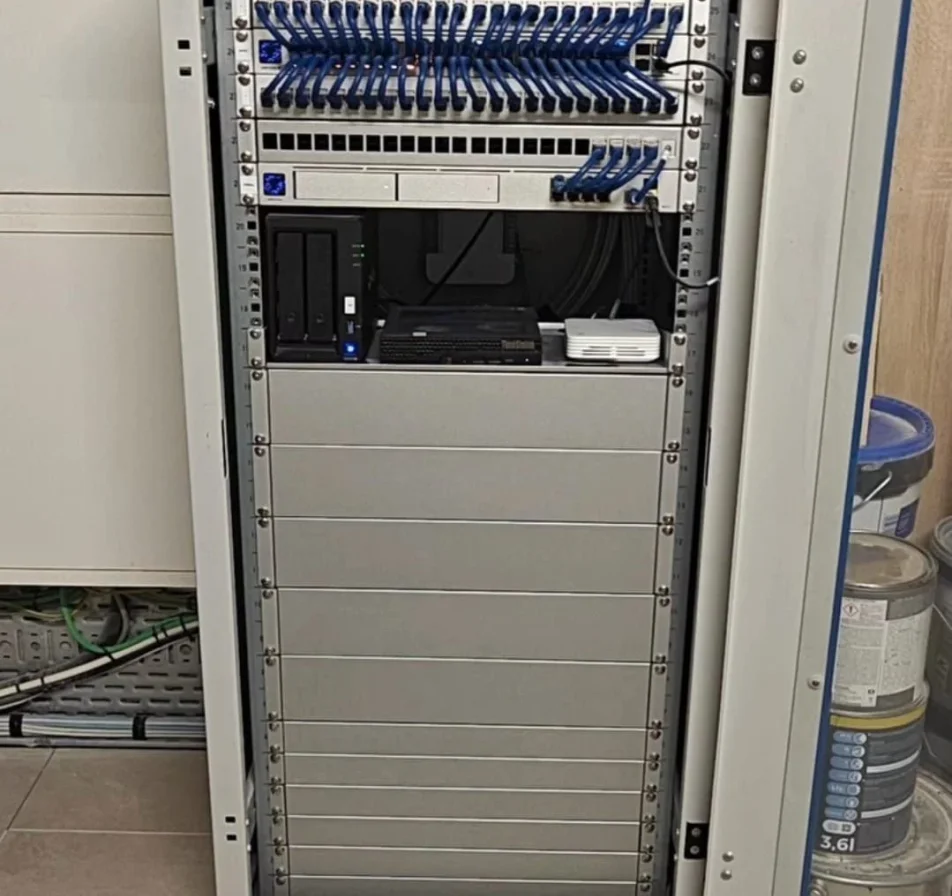 Na Professionele netwerkinstallatie met twee patchkasten in Zaventem
